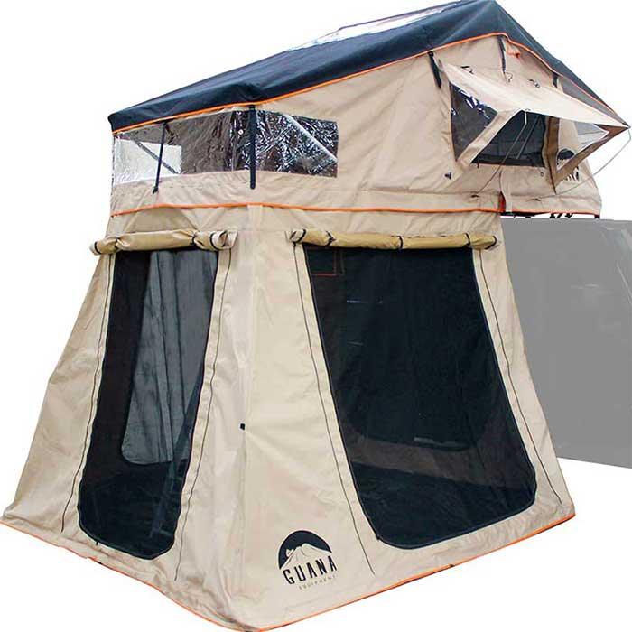 Load image into Gallery viewer, Guana Equipment Wanaka 55&quot; Roof Top Tent Setup With XL Annex
