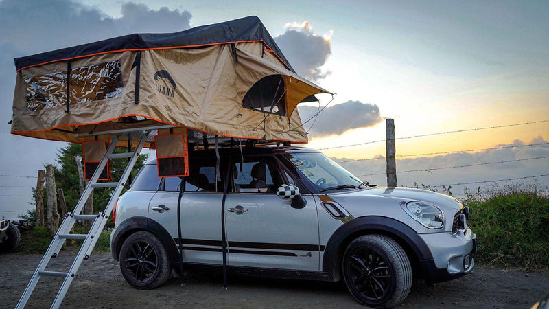 Load image into Gallery viewer, Guana Equipment Wanaka 55&quot; Roof Top Tent Setup With XL Annex
