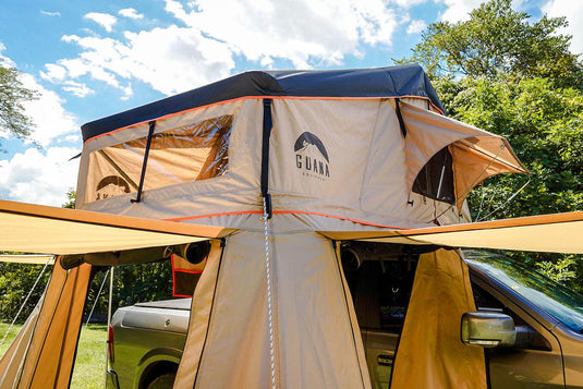 Guana Equipment Wanaka 55" Roof Top Tent Setup With XL Annex